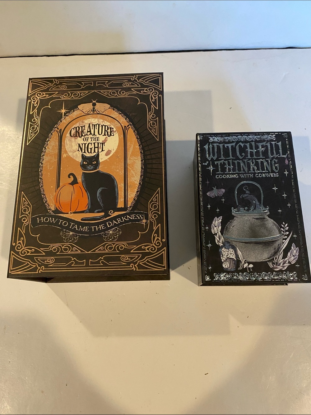 NWT Set of Two Witch Storage Boxes